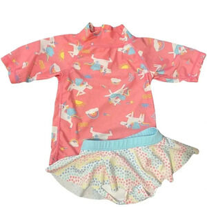 UV Skinz 2T Unicorn Two Piece Swimsuit, Colorful, Swim Skirt